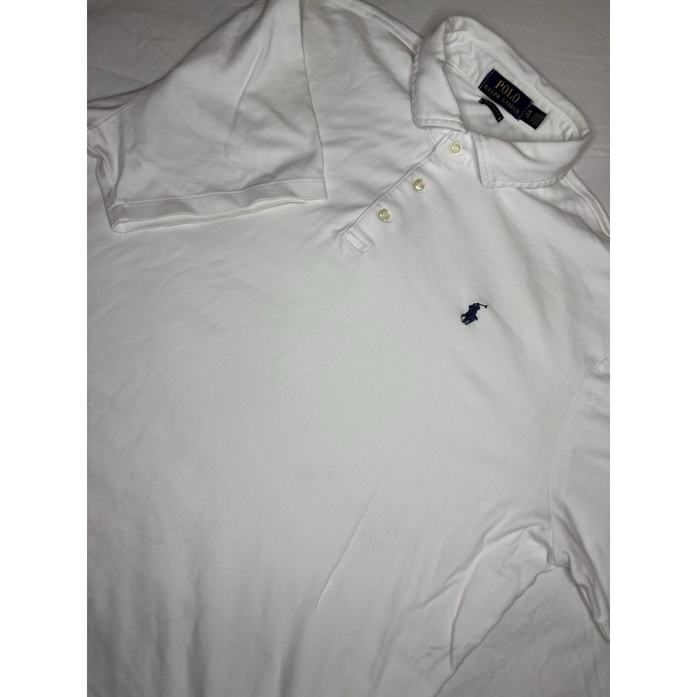 Polo Ralph Lauren Polo Shirt Men's XL Classic Fit Short Sleeve White Soft READ!